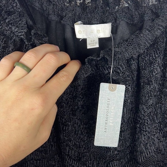 NWT Anthropologie Eri + Ali lace off the shoulder top size petite small - Picture 4 of 11